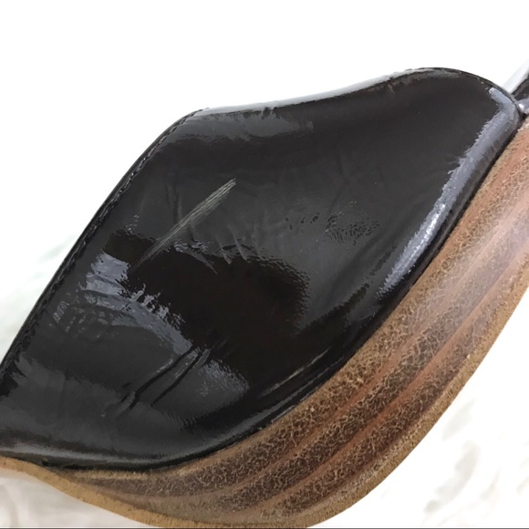 Colin Stuart Brown Patent Sandal Heels Size 9 B - Picture 5 of 5